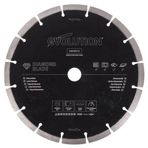 Evolution 230mm Segmented Edge, 22.2mm Bore, Concrete, Stone, Brick Cutting General Purpose Diamond Blade