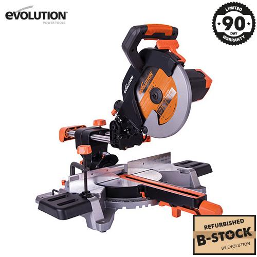 Evolution 255mm Sliding Mitre Saw With TCT Multi-Material Cutting Blade (Refurbished - Like New) - Evolution Power Tools UK
