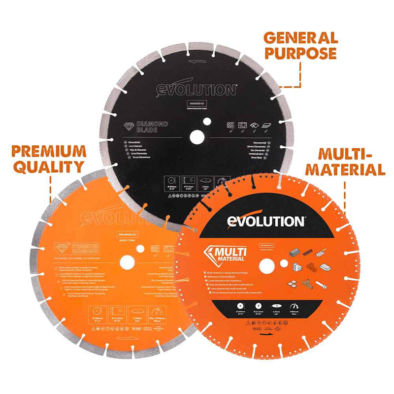 Explosive Segmented Cutter Evolution 300mm Segmented Edge, 22.2mm Bore, Heavy Duty Diamond ...