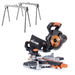 Evolution Cordless R185SMS-Li 185mm Sliding Mitre Saw & Saw Horse Bundle