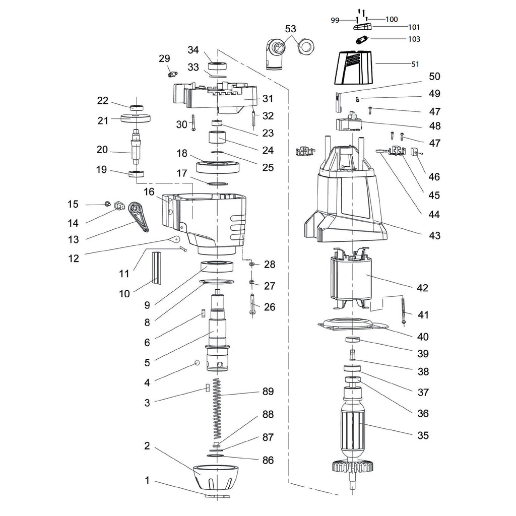 Spare Part Breakdown Diagrams — Evolution Power Tools UK