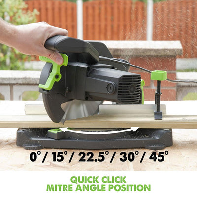 Evolution F210CMS 210mm Compound Mitre Saw With TCT Multi-Material Cutting Blade (230v)(Refurbished - Like New)