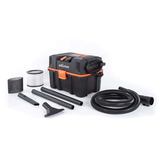 Evolution R15VAC 1000 Watt 15L Wet & Dry Workshop Vacuum Cleaner Dust Extractor With 1700W Power Take-off_Refurbished Grade-B - Evolution Power Tools UK