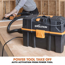 Evolution R15VAC 1000 Watt 15L Wet & Dry Workshop Vacuum Cleaner Dust Extractor With 1700W Power Take-off_Refurbished Grade-B