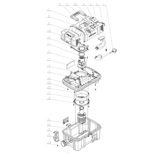 Evolution R15VAC Spare Parts - Evolution Power Tools UK