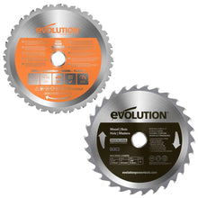 Evolution R210CMS+ Compound Mitre Saw With Extra Wood Blade Bundle