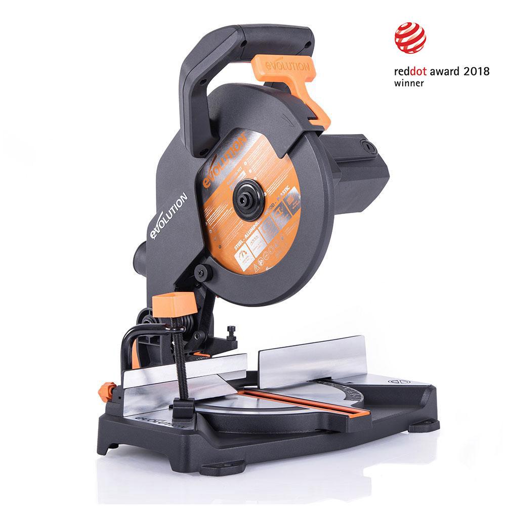 Evolution R210CMS+ Compound Mitre Saw With Extra Wood Blade Bundle