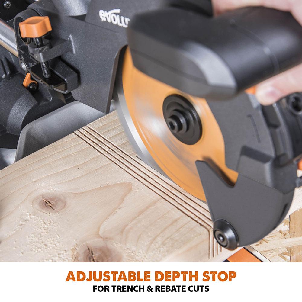 Evolution R210SMS-300+ Sliding Mitre Saw & XL Rolling Stand Bundle