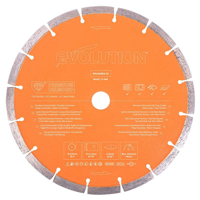 Evolution R230DCT Diamond Disc Cutter Blade Variety Pack 22.2mm Bore