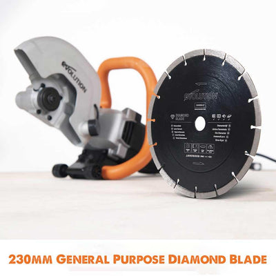 Evolution R230DCT Diamond Disc Cutter Blade Variety Pack 22.2mm Bore