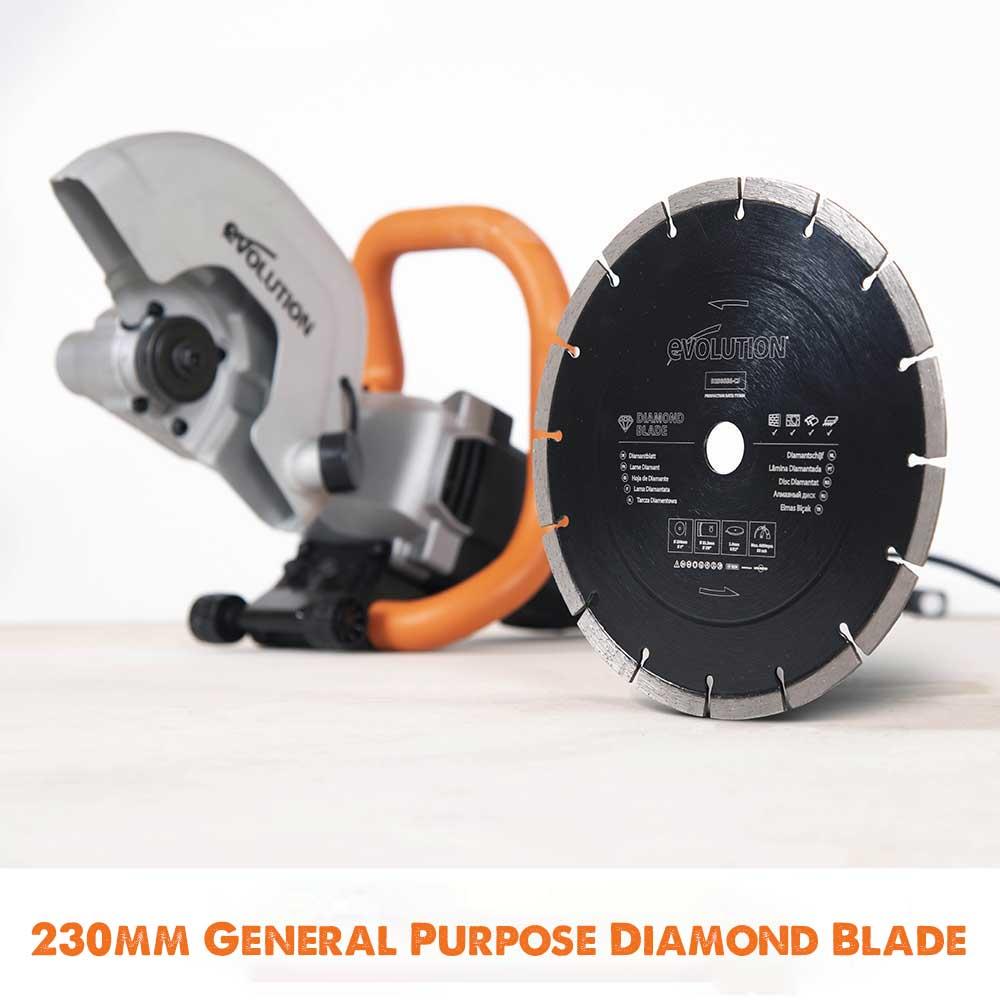 Evolution R230DCT Diamond Disc Cutter Blade Variety Pack 22.2mm Bore