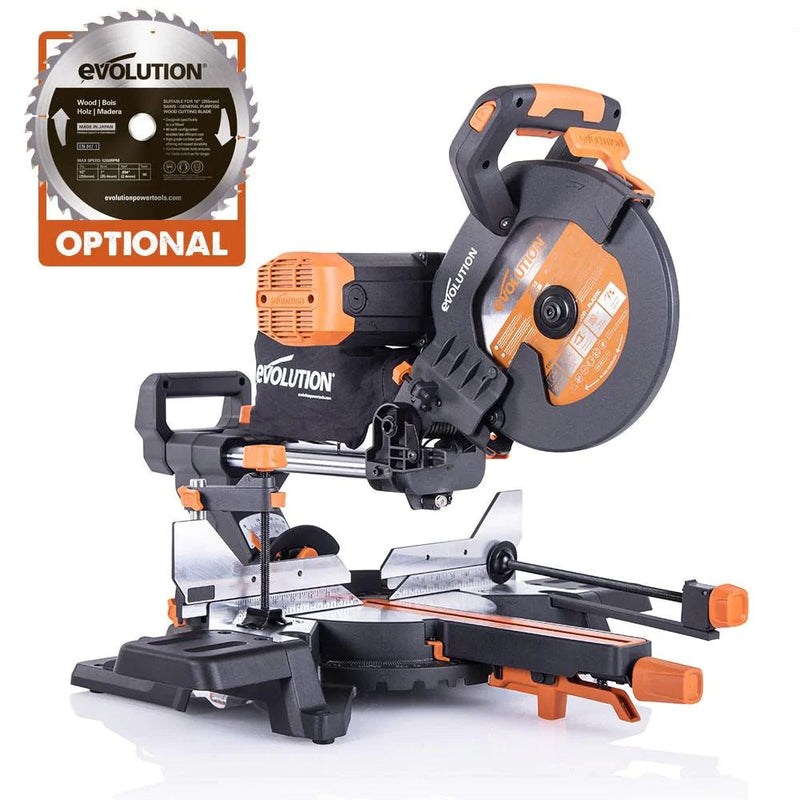 Evolution R255SMS-DB+ 255mm Double Bevel Sliding Mitre Saw With 28T TCT Multi-Material Cutting Blade (refurbished By Evolution - B-Stock) - Evolution Power Tools UK