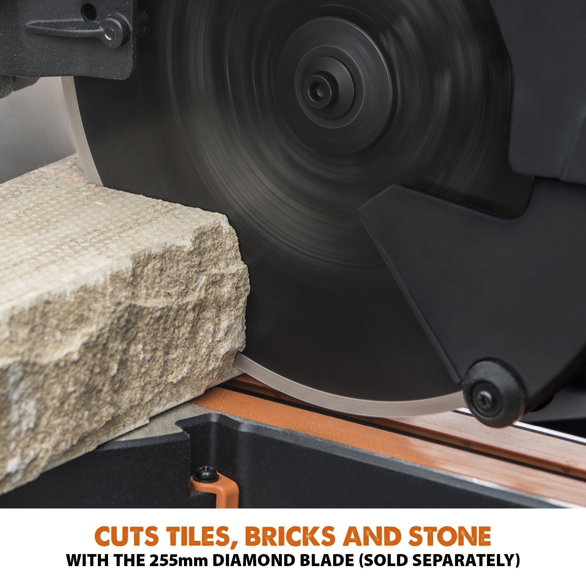 Evolution R255SMS-DB+ 255mm Double Bevel Sliding Mitre Saw With 28T TCT Multi-Material Cutting Blade