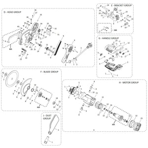 Evolution R255SMS-DB+ Spare Parts (Head)