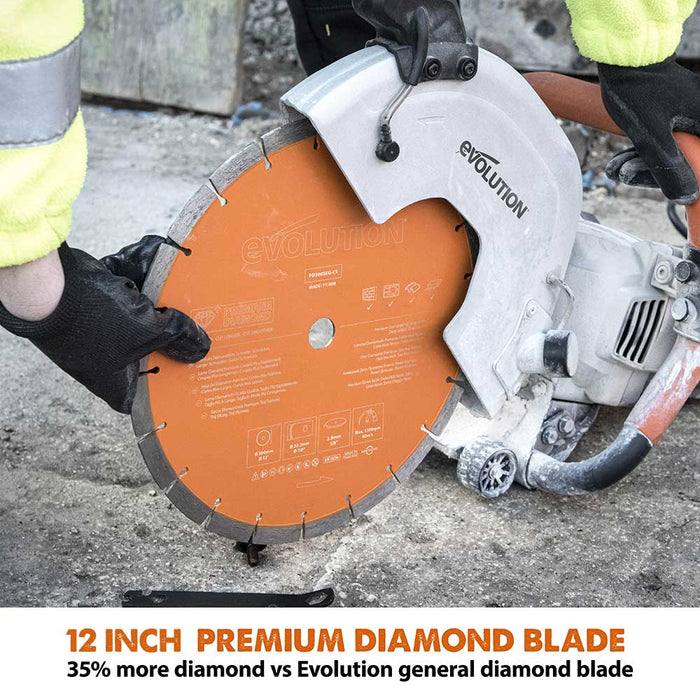 Evolution Power Tools R300DCT 12 inch Concrete Saw (Aka Circular Saw, Angle  Grinder, Chop / Cut Off