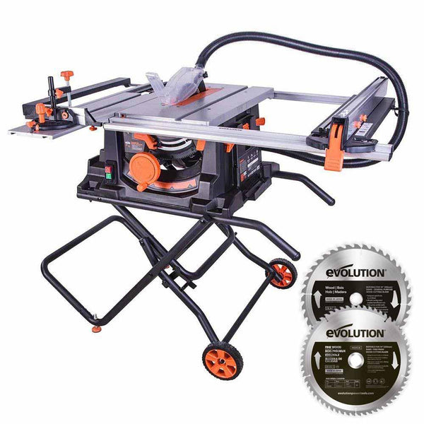 Evolution RAGE5-S 255mm Table Saw With 28T Multi-Material & Cross Cut & Rip Blade - Evolution Power Tools UK