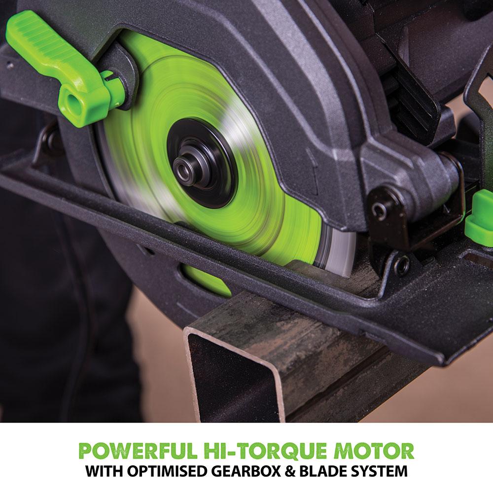 Evolution F165CCSL - 165mm Circular Saw with TCT Multi-Material Cutting Blade (230v)