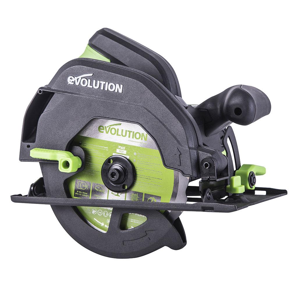 Evolution F165CCSL - 165mm Circular Saw with TCT Multi-Material Cutting Blade (230v)