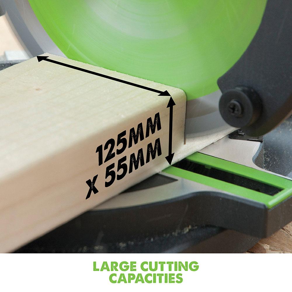 Evolution F210CMS 210mm Compound Mitre Saw With TCT Multi-Material Cutting Blade (230v)