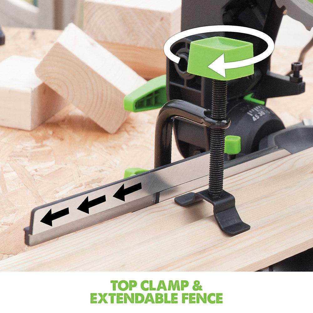 Evolution F210CMS 210mm Compound Mitre Saw With TCT Multi-Material Cutting Blade (230v)