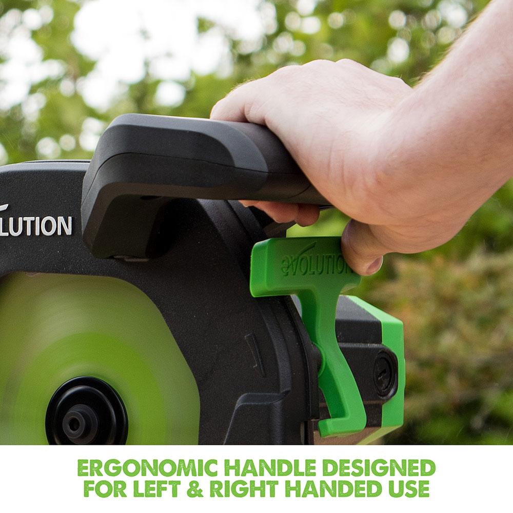 Evolution F210SMS 210mm Sliding Mitre Saw With TCT Multi-Material Cutting Blade (230v)