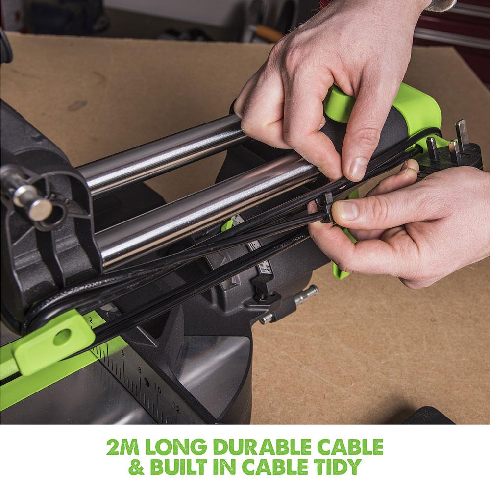 Evolution F255SMS 255mm Sliding Compound Mitre Saw With TCT Multi-Material Cutting Blade (230v)