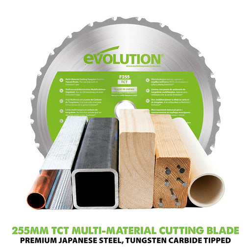 Evolution FURY5-S 255mm Table Saw With TCT Multi-Material Cutting Blade (230v) - Evolution Power Tools UK