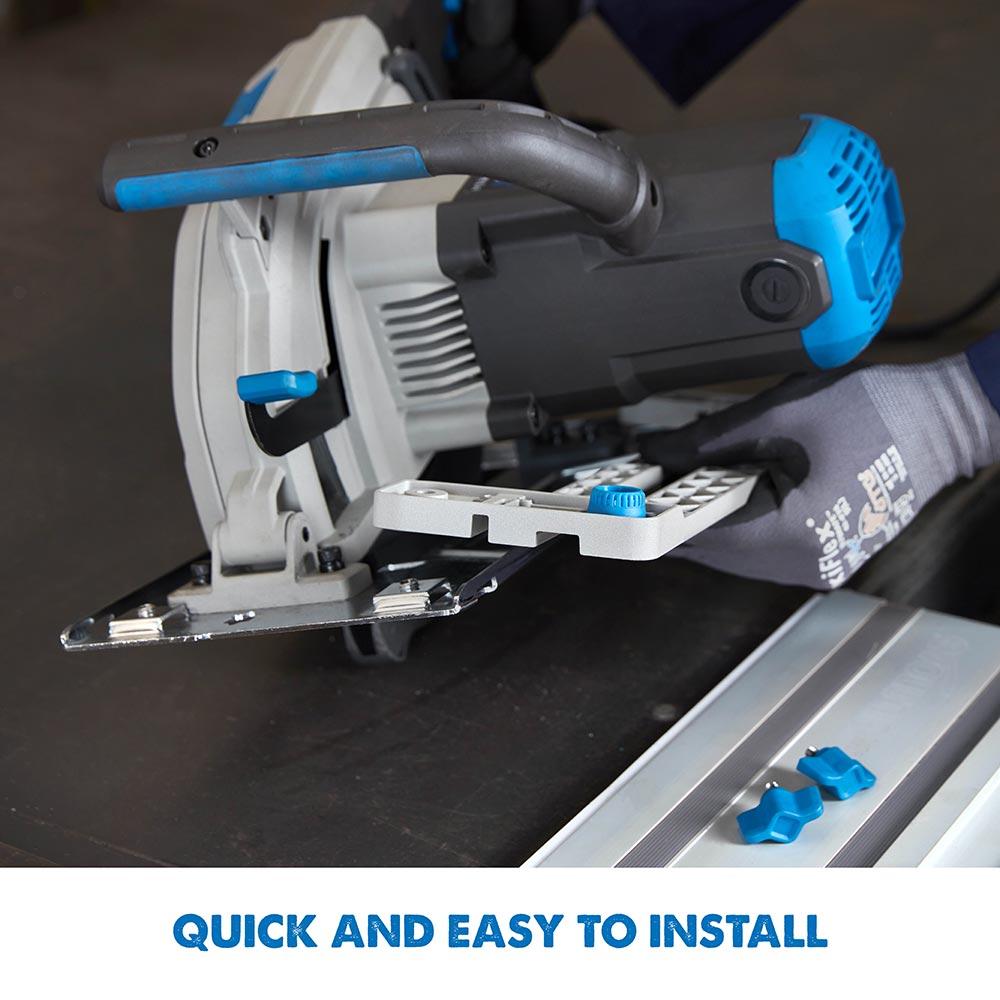 Evolution S210CCS 210mm Heavy Duty Metal Cutting Circular Saw & 2.8m 2-Piece Track Kit Bundle