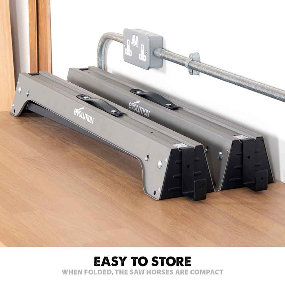 Evolution Metal Saw Horse With Folding Legs 500kg Max Load(Twin-Pack)
