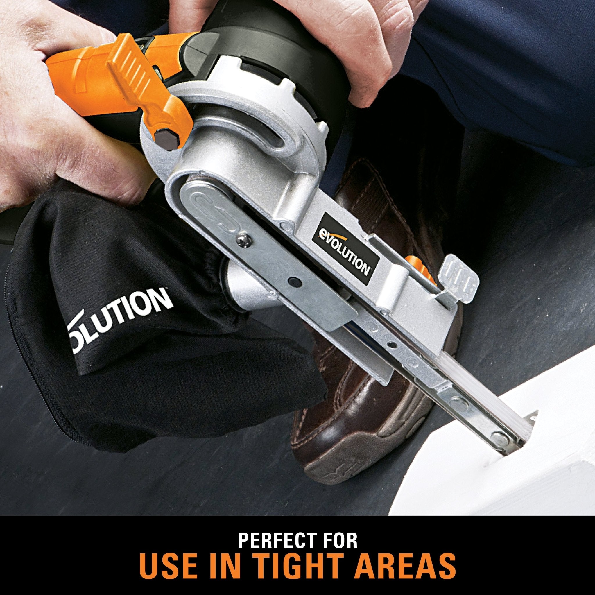 Evolution 400w Electric Thin Belt Sander Power File 230v With 12 Belts Plus Flat & Curved Surface Heads