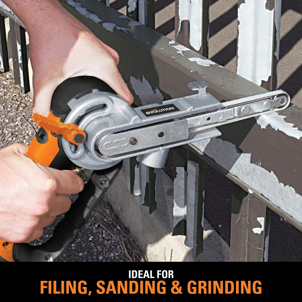 Evolution 400w Electric Thin Belt Sander Power File 230v With 12 Belts