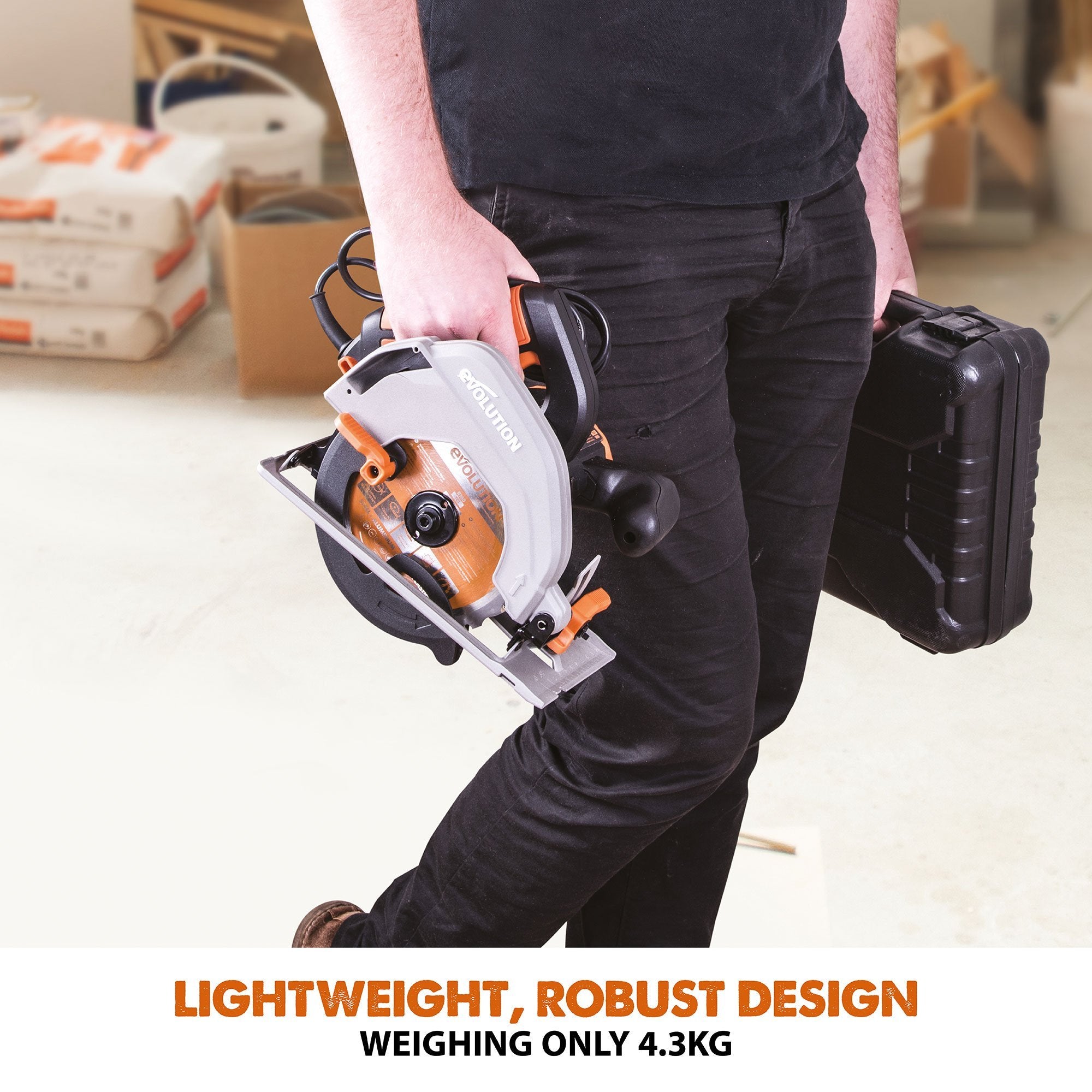 Evolution R165CCSL 165mm Circular Saw with TCT Multi-Material Cutting Blade