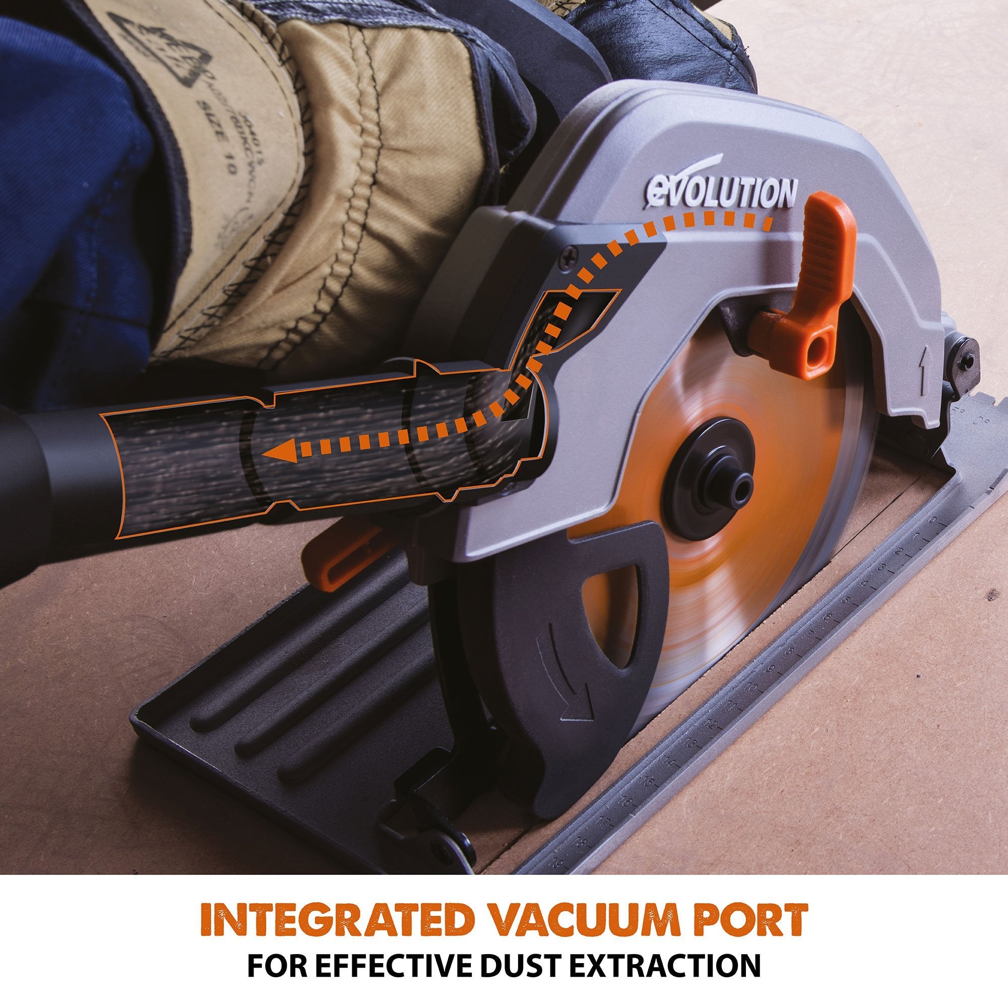 Evolution R165CCSL 165mm Circular Saw with TCT Multi-Material Cutting Blade