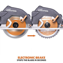 Evolution R185CCS 185mm 110V Circular Saw with TCT Multi-Material Cutting Blade