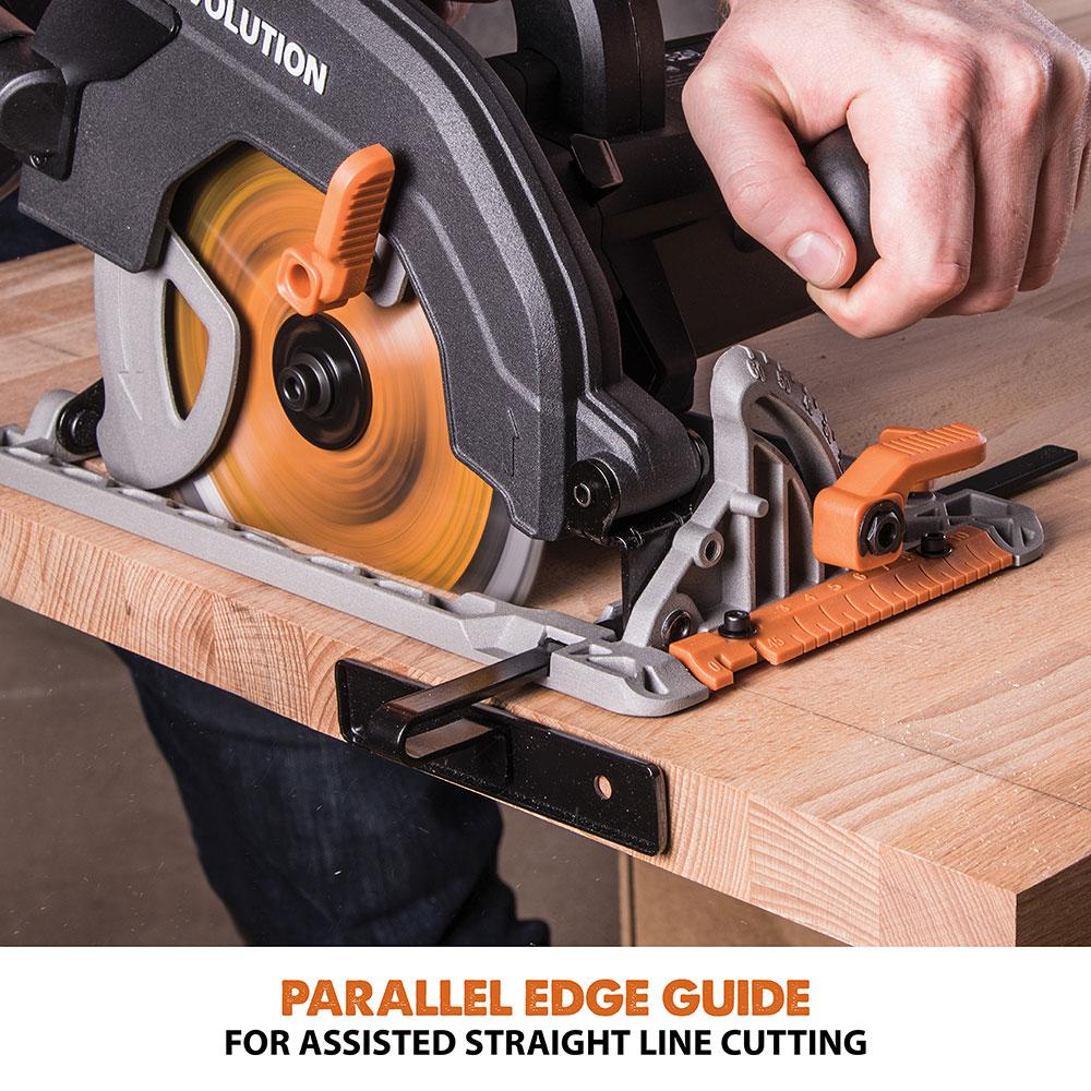 Evolution R185CCS 185mm Circular Saw with TCT Multi-Material Cutting Blade (Refurbished - Like New)