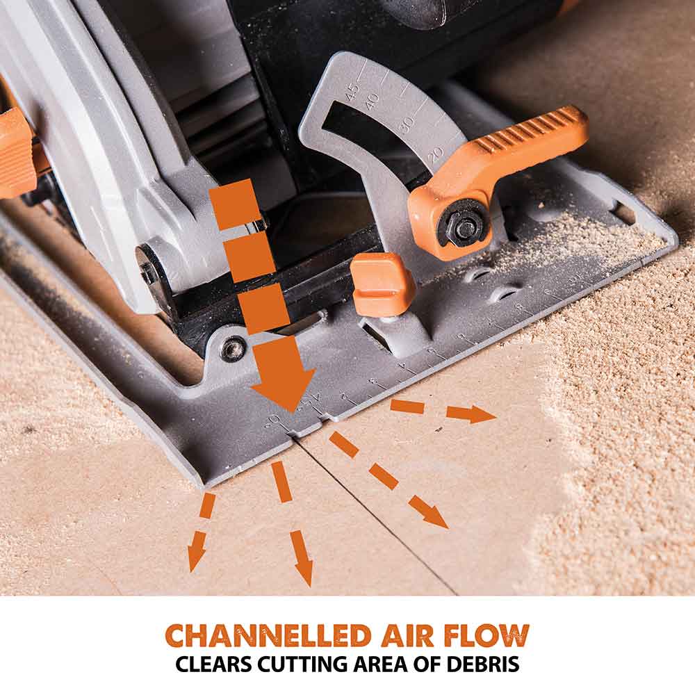 Evolution R185CCSL 185mm Circular Saw with TCT Multi-Material Cutting Blade