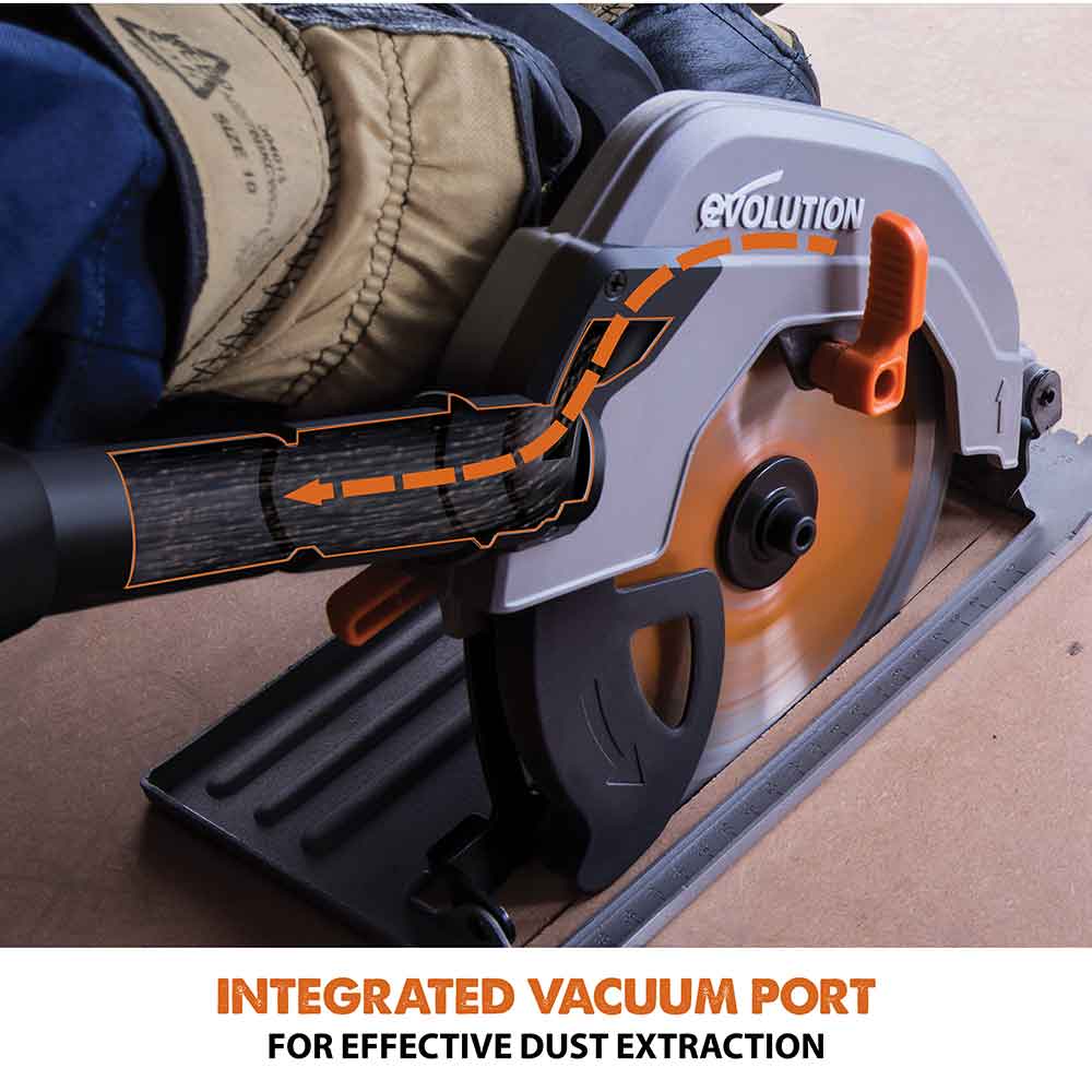 Evolution R185CCSL 185mm Circular Saw with TCT Multi-Material Cutting Blade