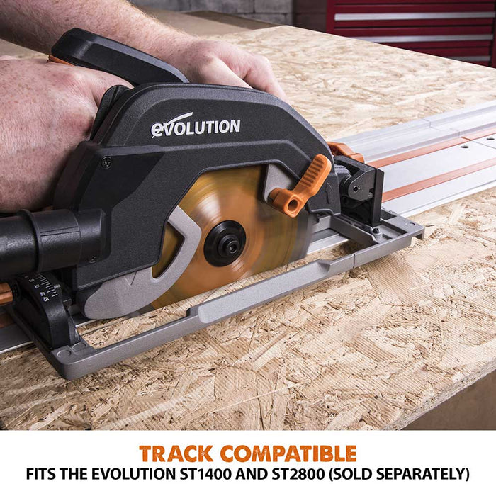  Evolution Power Tools R185CCSX+ 7-1/4 Multi-Material Circular  Track Saw Kit w/Carrying Bag : Everything Else