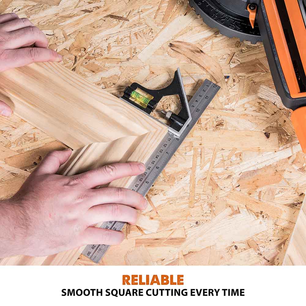 Evolution R185SMS+ 185mm Sliding Compound Mitre Saw With TCT Multi-Material Cutting Blade (230V)