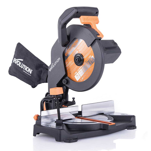 Evolution R210CMS - 210mm Compound Mitre Saw With TCT Multi-Material Cutting Blade - Evolution Power Tools UK