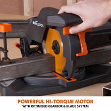 Evolution R210CMS+ 210mm 1200w Compound Mitre Saw With TCT Multi-Material Cutting Blade (Refurbished - Like New)