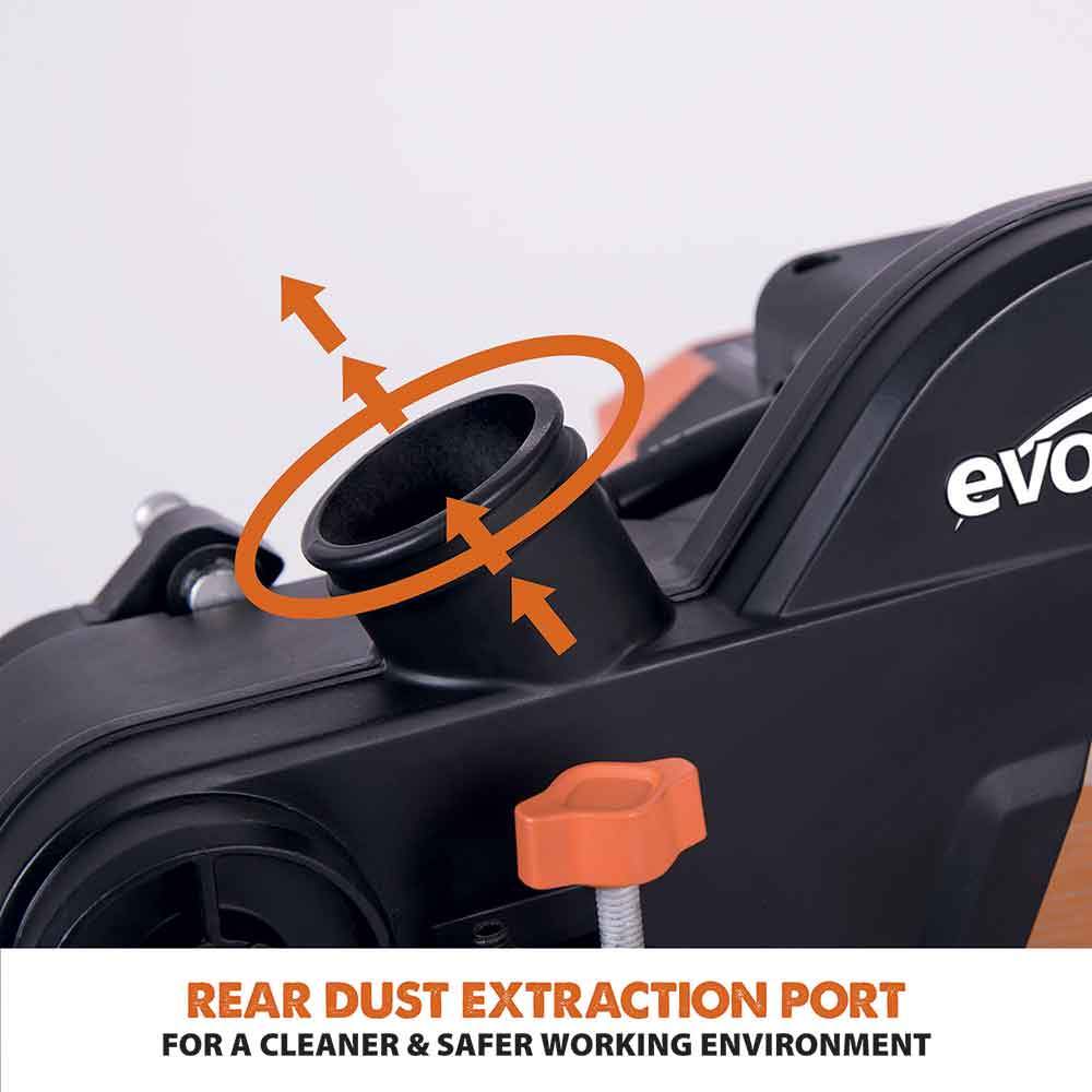 Evolution R210SMS 210mm Sliding Mitre Saw With TCT Multi-Material Cutting Blade