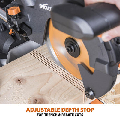 Evolution R210SMS-300+ Sliding Mitre Saw With TCT Multi-Material Cutting Blade (Refurbished - Like New)