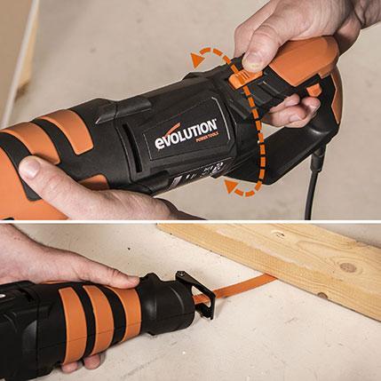 Evolution Corded Reciprocating Saw 850W (230v) Including 4 Blades | R230RCP