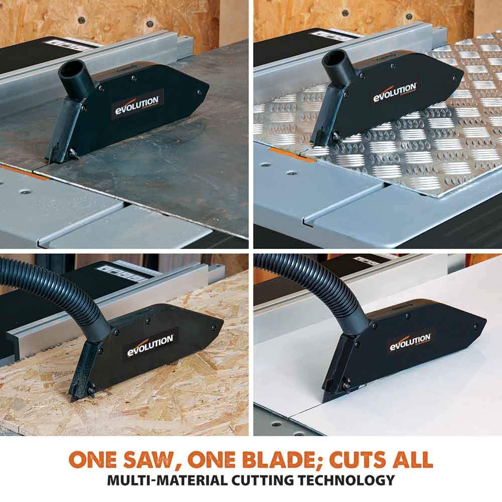 Evolution R255MTS 255mm Table Saw With TCT Multi-Material Cutting Blade (230v)
