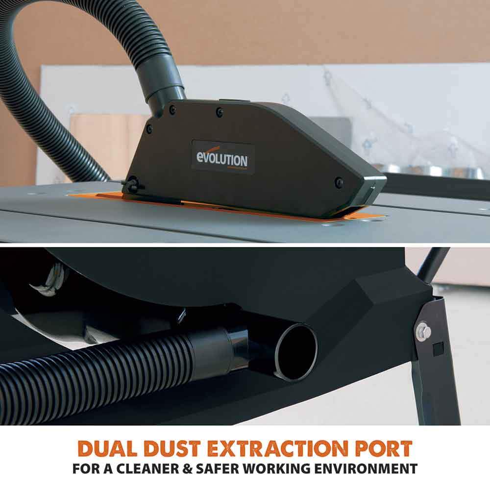 Evolution R255MTS 255mm Table Saw With TCT Multi-Material Cutting Blade (230v)