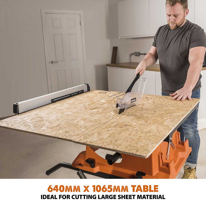 Evolution R255PTS 255mm Table Saw With TCT Multi-Material Cutting Blade ...