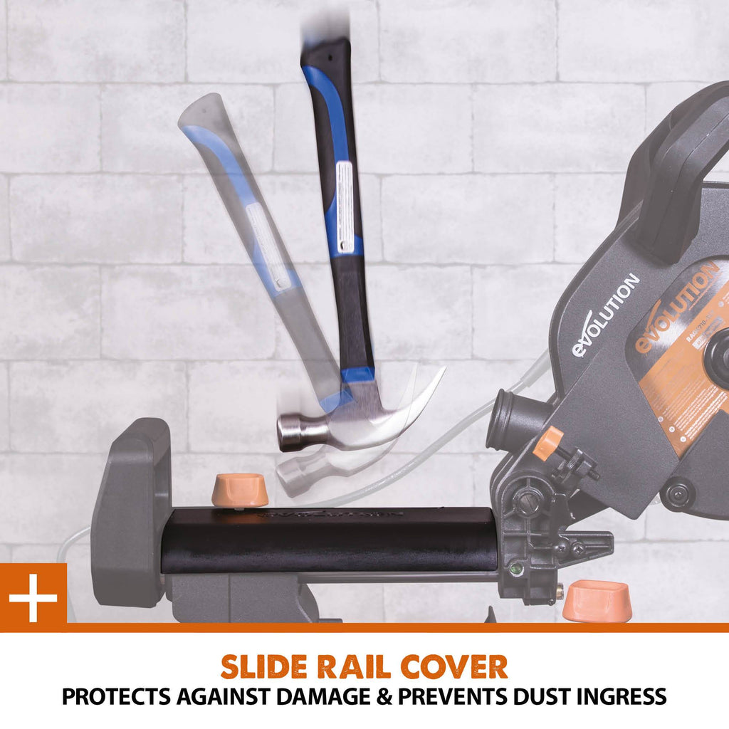 Evolution R255SMS+ 255mm Sliding Compound Mitre Saw With TCT Multi-Mat ...