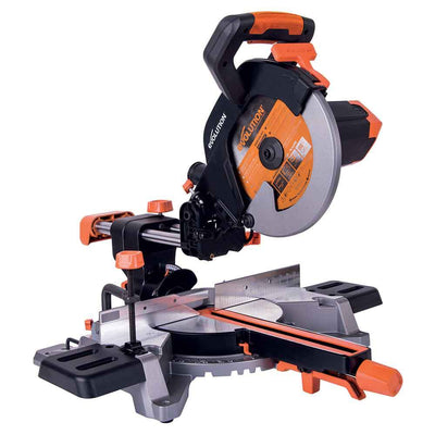 Evolution R255SMS 255mm Sliding Mitre Saw With TCT Multi-Material Cutting Blade