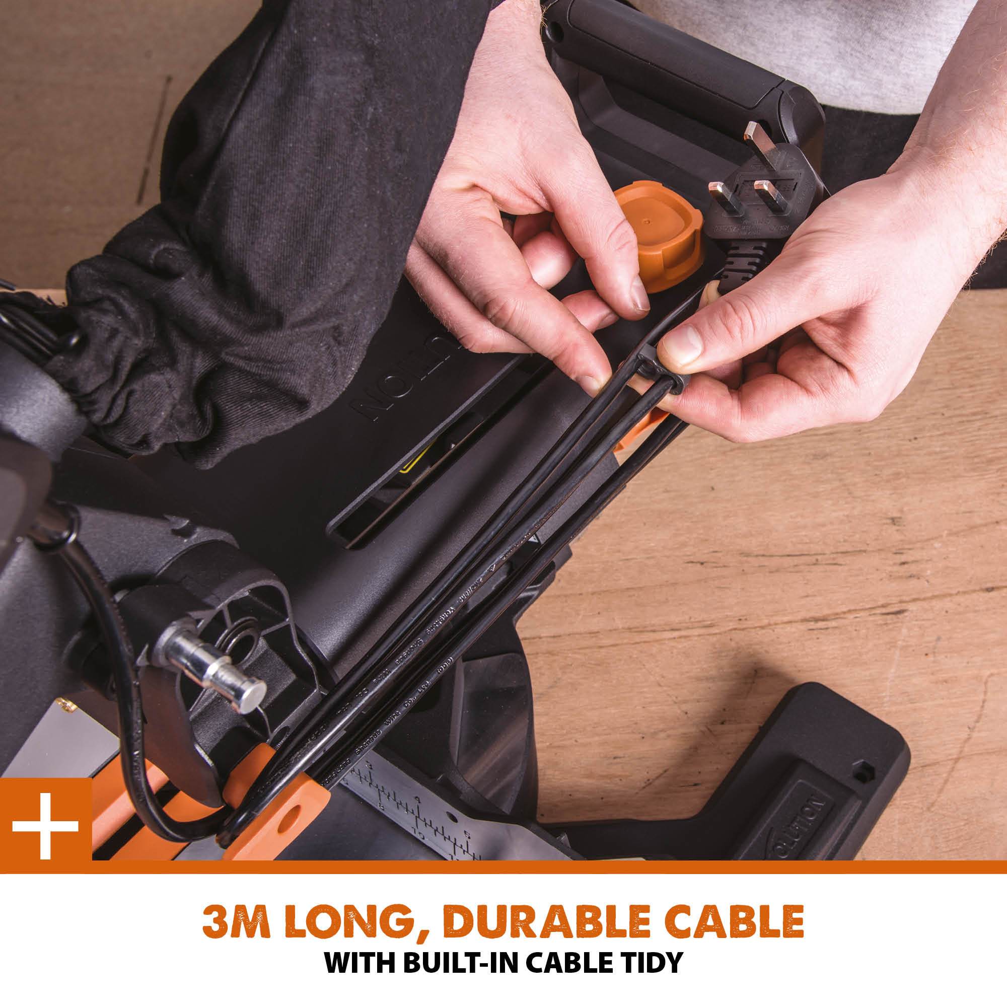 Evolution R255SMS+ 255mm Sliding Compound Mitre Saw With TCT Multi-Material Cutting Blade